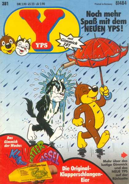 Yps - Die Original-Klapperschlangen-Eier - Cat - Dog - Umbrella - Spout - Rain