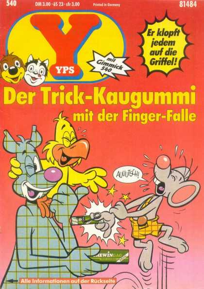 Yps - Der Trick-Kaugummi mit der Finger-Falle - Gimmick - Bird - Mouse - Finger - Falle - Chewing Gum