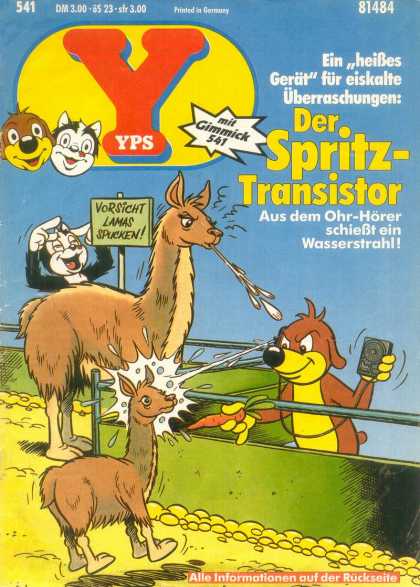 Yps - Der Spritz-Transistor - Llama - German - Cat - Dog - Spit