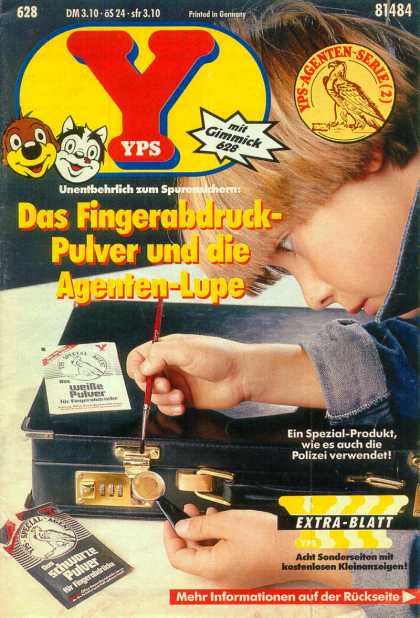 Yps - Das Fingerabdruck-Pulver und die Agenten-Lupe - Boy - Cat - Paintbrush - Detective Kit - Briefcase