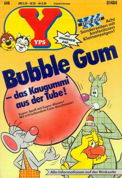 Yps - Bubble Gum - das Kaugummi aus der Tube!
