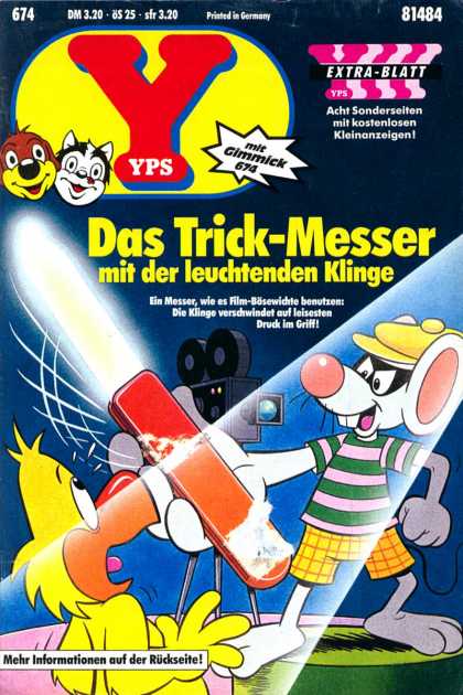 Yps - Das Trick-Messer mit der leuchtenden Klinge - Mouse - Bandit - Camera - Knife - Duck