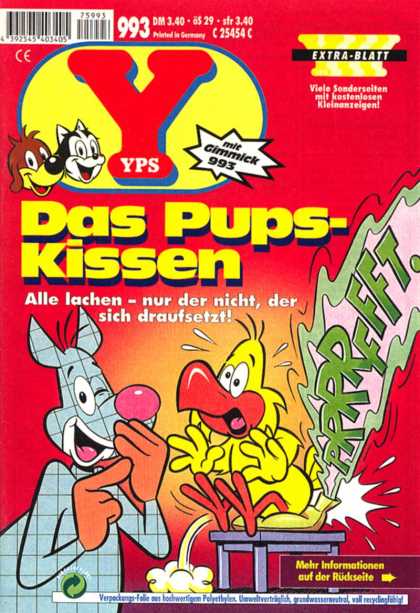 Yps - Das Pups-Kissen - Das Pups-kissen - Extra - Blatt - Mit Gimmick 993 - Alle Lachen - Nur Der Nicht Der Sich Draufsetzt