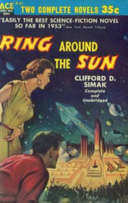Ace Books - Cosmic Manhunt / Ring Around the Sun - L. Sprague De Camp