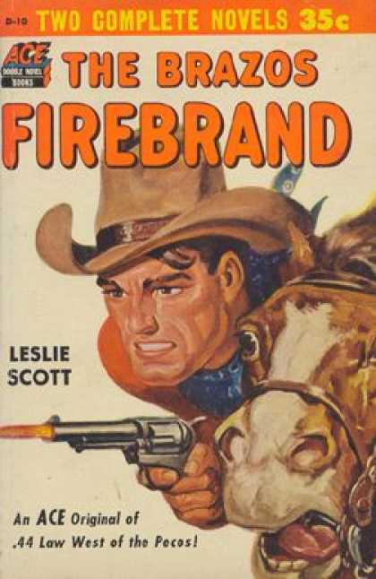 Ace Books - Hell On Hoofs / Brazos Firebrand - Gordon Young