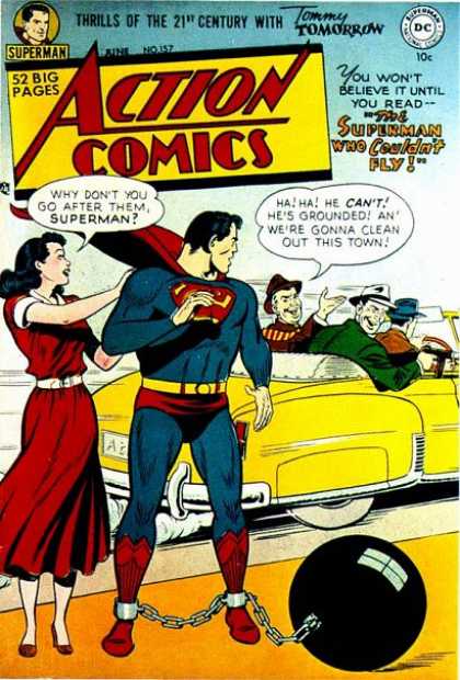 Action Comics 157 - Superman - Ball And Chain - Car