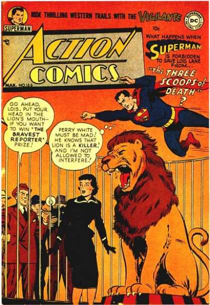 Action Comics 166 - Lion - Cage - Superman - Three Scoops Of Death - Lois