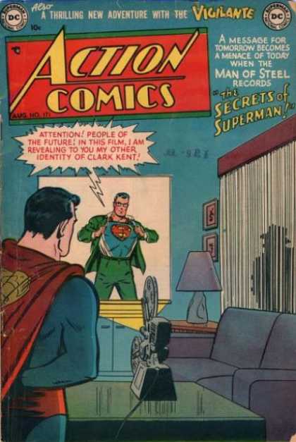 Action Comics 171 - Superman - Projector - Secrets - Man - Cape