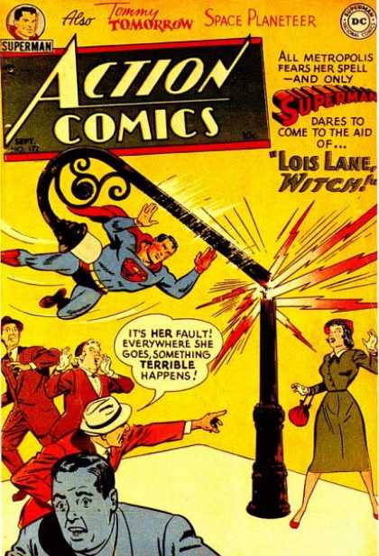 Action Comics 172 - Lois Lane - Tommy Tomorrow - Space Planeteer - Superman - Lamp Post