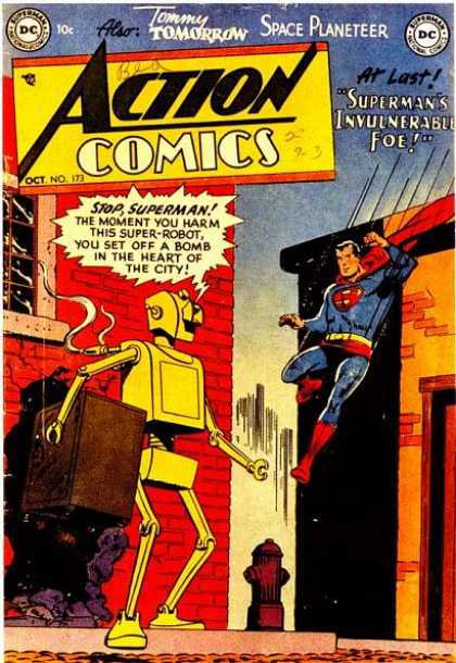Action Comics 173 - Superman - Robot - Building