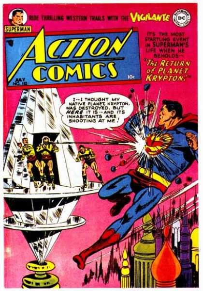 Action Comics 182 - Superman - Krypton - Gun - Kryptonians - Superhero