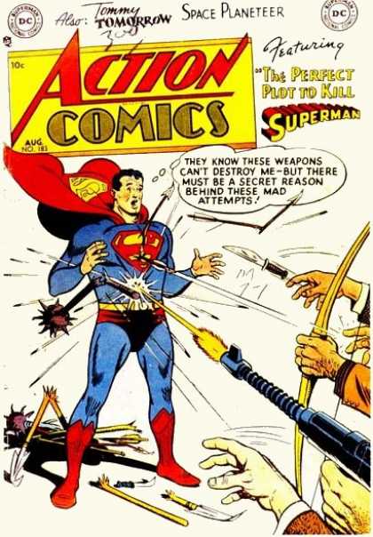 Action Comics 183 - Superman - Mace - Knife - Arrow - Shoot At Sight