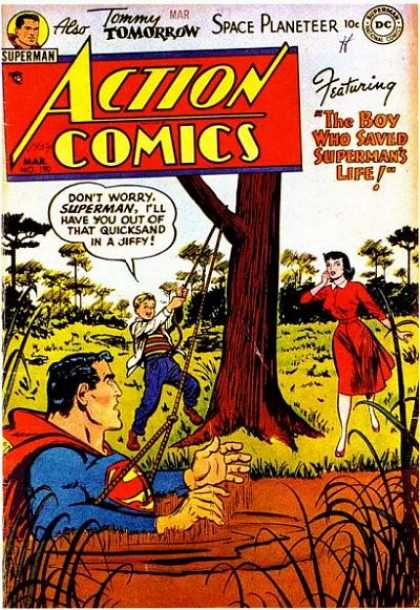 Action Comics 190 - Tree - Lois Lane - Superman - Quicksand - Tommy Tomorrow