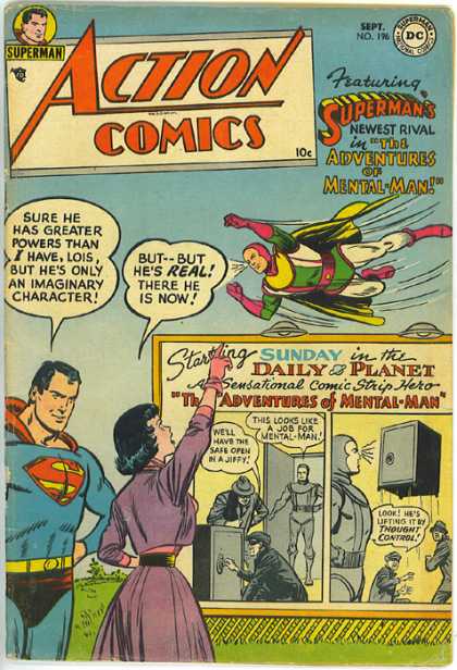 Action Comics 196 - Superman - Lois - Billboard - Safe - Thought Control