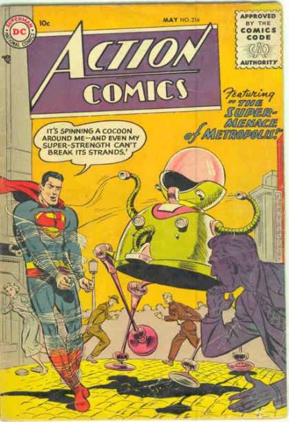 Action Comics 216 - Superman - Dc - National Comics - Approved By The Comics Code Authority - Cap