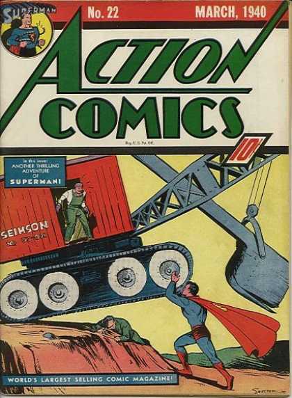 Action Comics 22 - Superman - Crane - Joe Shuster