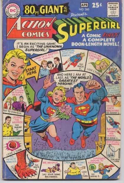 Action Comics 360 - Supergirl - Superman - Superman National Comics - Approved By The Comics Code - A Comic First - Curt Swan