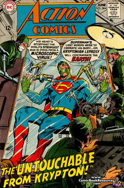 Action Comics 364 - Superman - Doctors - Drill - Lights - Hurt - Neal Adams