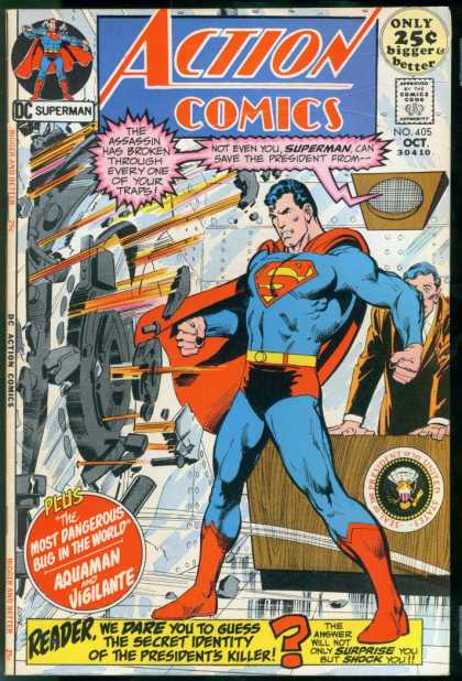 Action Comics 405 - President - Superman - Safe - Speaker - Explosion - Dick Giordano, Neal Adams