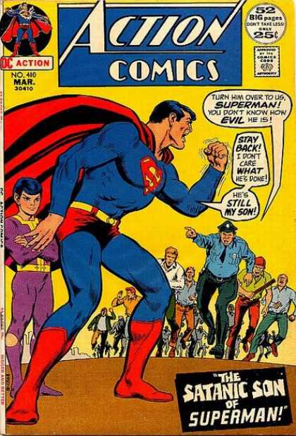 Action Comics 410 - Police - Superman - Son - Police Officer - Mob - Nick Cardy