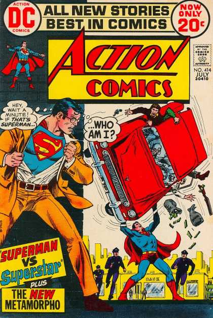 Action Comics 414 - Superman - Car - Clark Kent - Police - Superstar - Nick Cardy