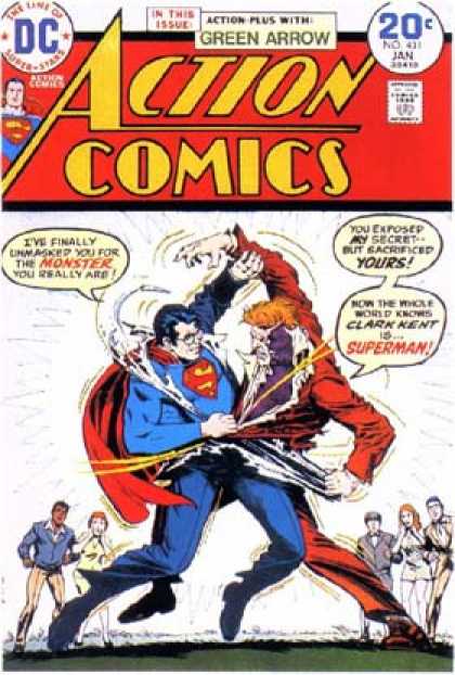 Action Comics 431 - Superman - Clark Kent - Monster - Green Arrow - Secret - Nick Cardy