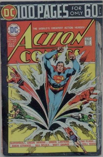 Action Comics 437 - Superman - Flash - Green Lantern - Green Arrow - Flying - Nick Cardy