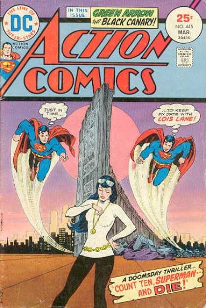 Action Comics 445 - Superman - Lois Lane - The Line Od Super-stars - Dc - Green Arrow - Nick Cardy