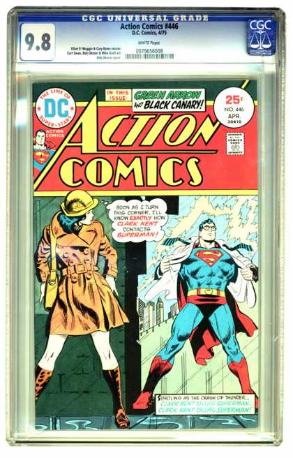 Action Comics 446 - Clark Kent - Superman - Lois Lane - Green Arrow - Black Canary - Bob Oksner
