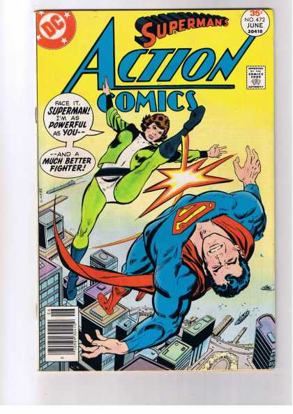 Action Comics 472 - Superman - Fighter - Kick - Bob Oksner