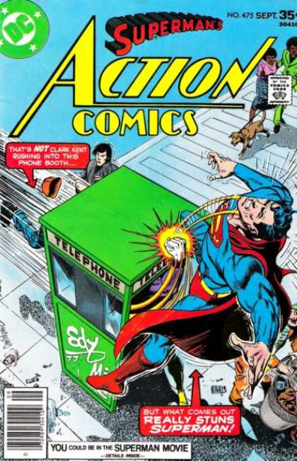 Action Comics 475 - Superman - Phone Booth - Telephone - You Could Be In The Superman Movie - Approved By The Comics Code