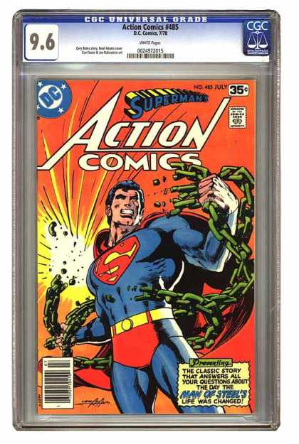 Action Comics 485 - Chains - Break - Superman - Kryptonite - Neal Adams - Neal Adams