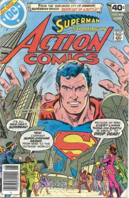 Action Comics 496 - Superman - City - Dc Comics - People - Germs - Bob Oksner, Ross Andru