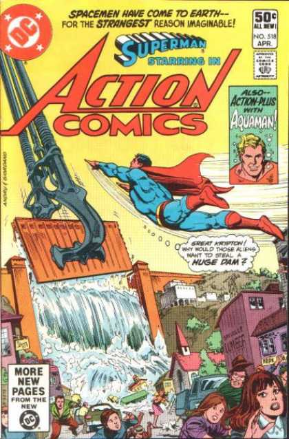 Action Comics 518 - Superman - Aquaman - Water - Dc - Thought Bubble - Dick Giordano, Ross Andru