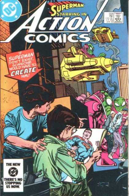 Action Comics 554 - Superman - Aliens - Drawing