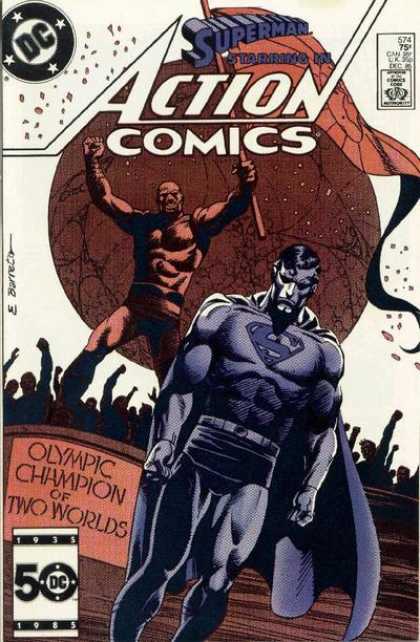Action Comics 574 - Superman - Olympic - Dc - Moon - Champions - Eduardo Barreto