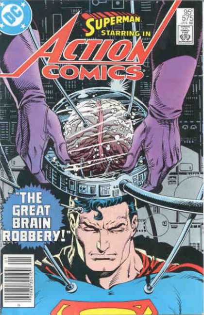 Action Comics 575 - Brain - Superman - Stolen - Technology - Evil - Eduardo Barreto