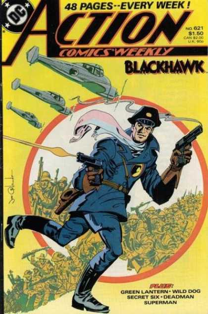 Action Comics 621 - Blackhawk - Guns - Army - Planes - Soldiers