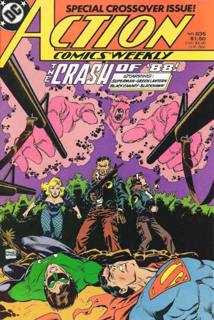 Action Comics 635 - The Crash Of 88 - Superman - Green Lantern - Black Canary - Blackhawk - Eduardo Barreto