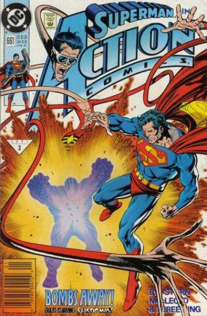 Action Comics 661 - Superman - Plastic Man - Bomb - Kerry Gammill