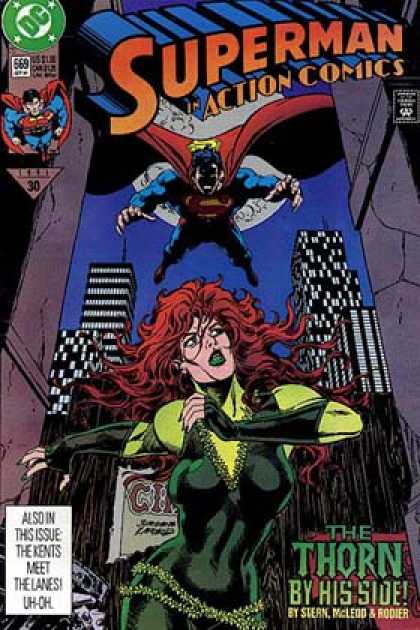 Action Comics 669 - City - Moon - Night - Thorn By His Side - The Kents Meet The Lanes - Bob McLeod, Dan Jurgens