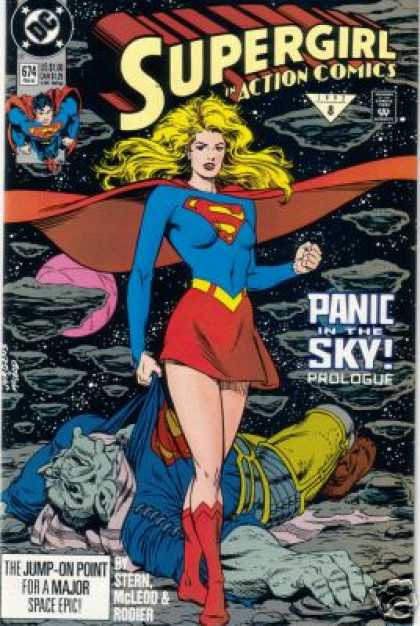 Action Comics 674 - Supergirl - Superman - Space - Bob McLeod, Dan Jurgens