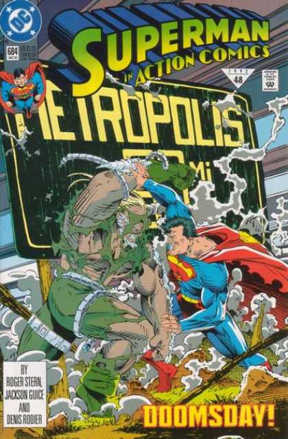 Action Comics 684 - Doomsday - Metropolis - Superman - Dc - Super Hero - Denis Rodier
