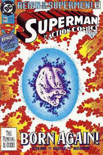 Action Comics 687 - Superman - Fetus - Egg - Kerry Gammill