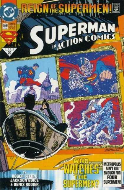 Action Comics 689 - Steel - Superboy - Supermen - Denis Rodier - Jackson Guice - Kerry Gammill