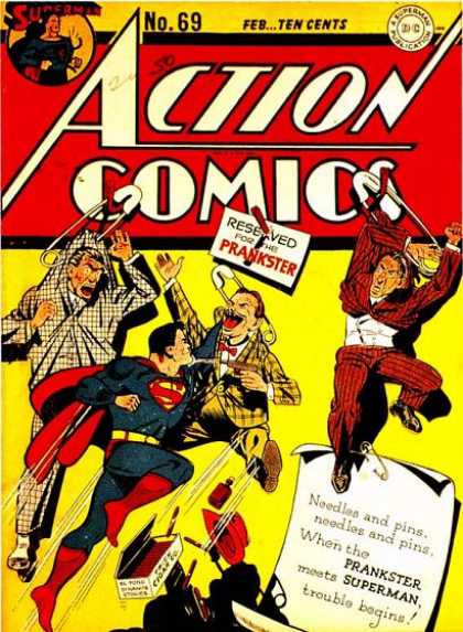 Action Comics 69 - Superman - Prankster - Yellow - Box - Bottle