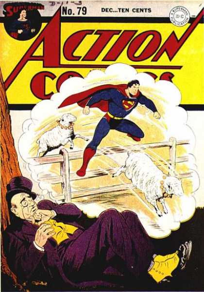 Action Comics 79 - Sheep - Sleep - Superman - Dream - Sleeping