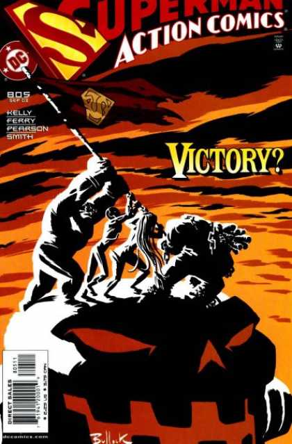 Action Comics 805 - Skull - Victory - Dc Comics - Superman - Flag