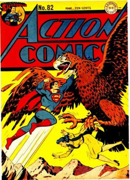 Action Comics 82 - Woman - Superman - Bird - Lois Lane - Superhero