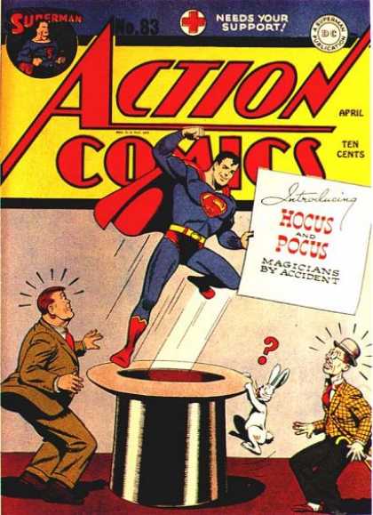 Action Comics 83 - Superman - Rabbit - Hat - Red Cross - Joe Shuster